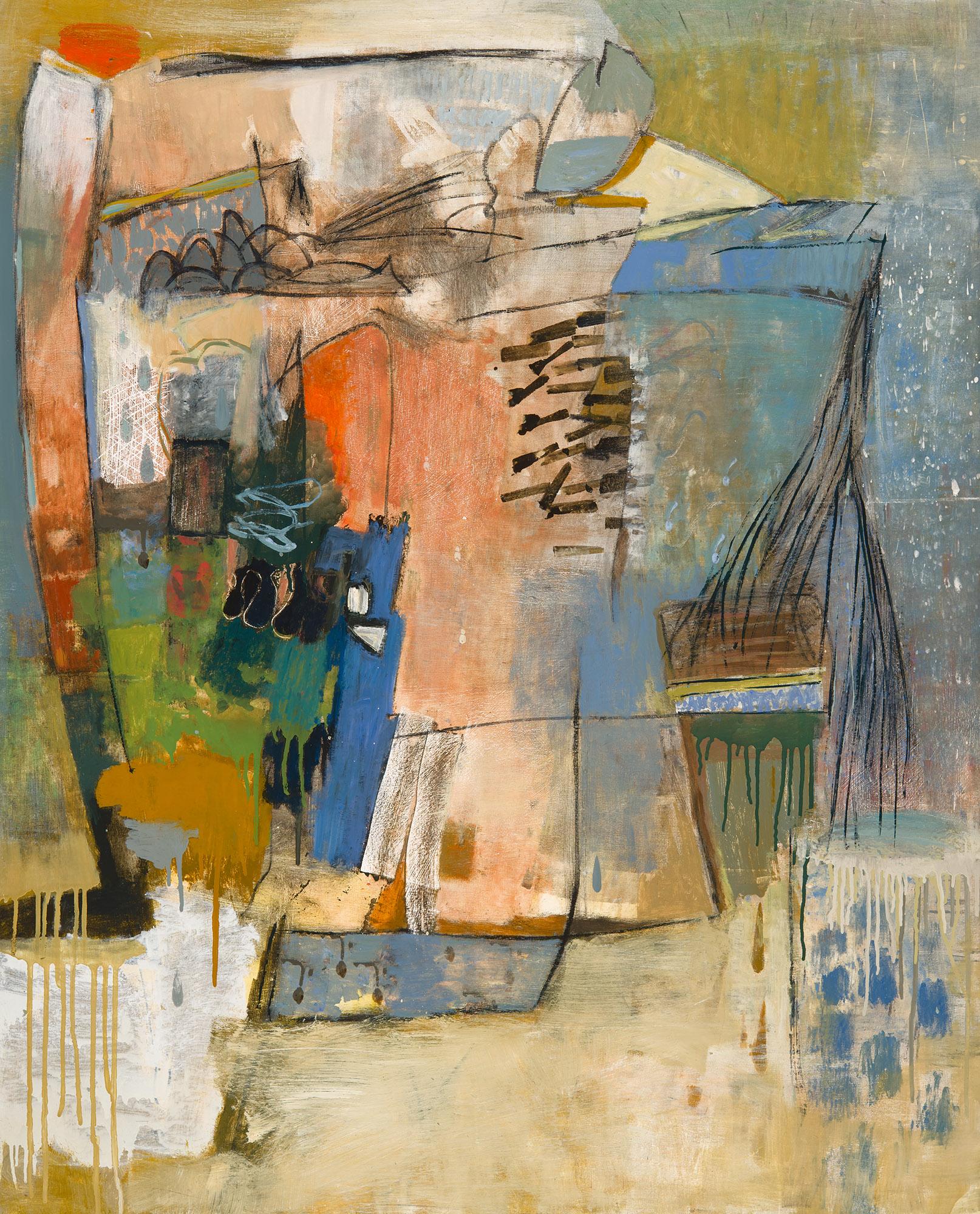 Leslie Allen Abstract Painting - Ainadamar (Fountain of Tears) II 