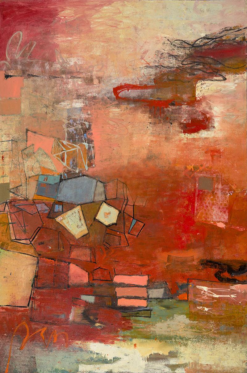 Leslie Allen Abstract Painting - Soulful Days I