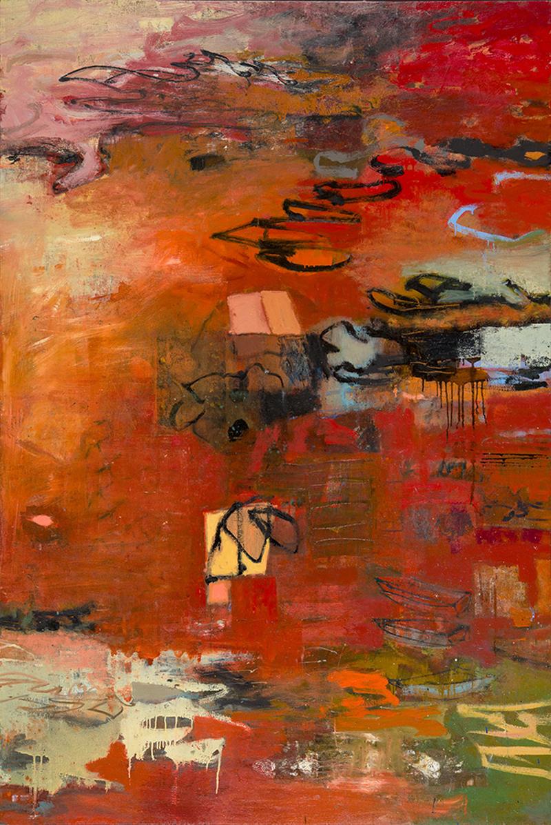 Leslie Allen Abstract Painting - Soulful Days II