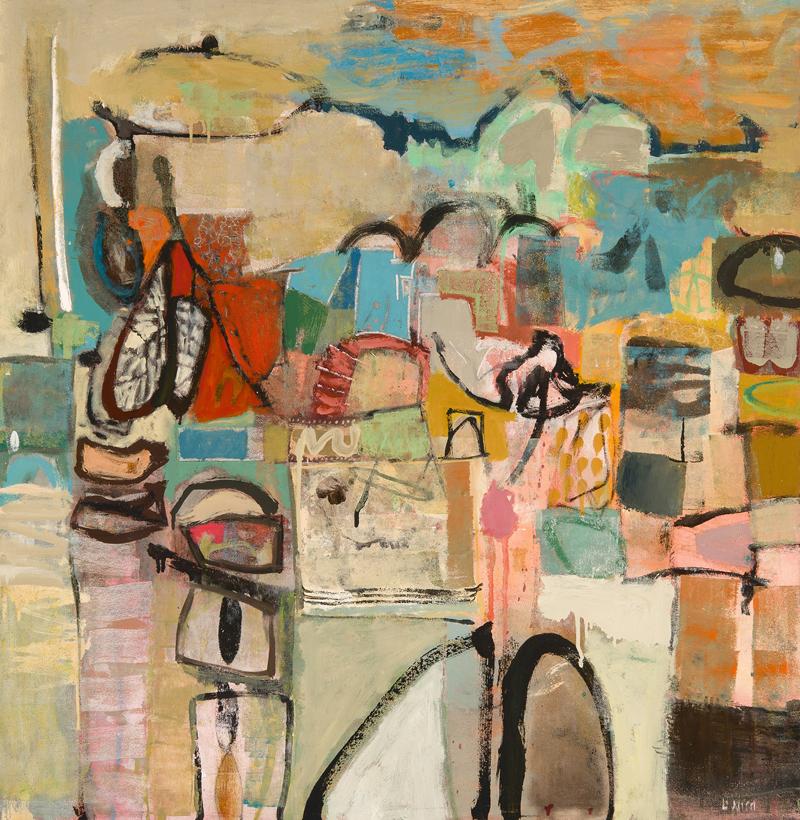Leslie Allen Abstract Painting - Winter Sprite