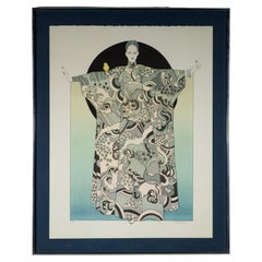 Leslie Andrews Girl with Bird Framed Limited Edition Print 49/300