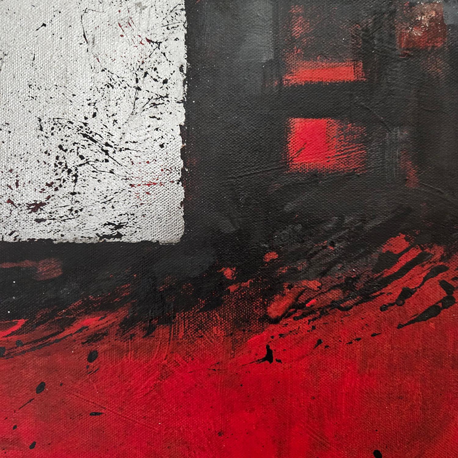 Acqua brillante, pittura astratta - Abstract Painting Marrone di Leslie Ann Butler