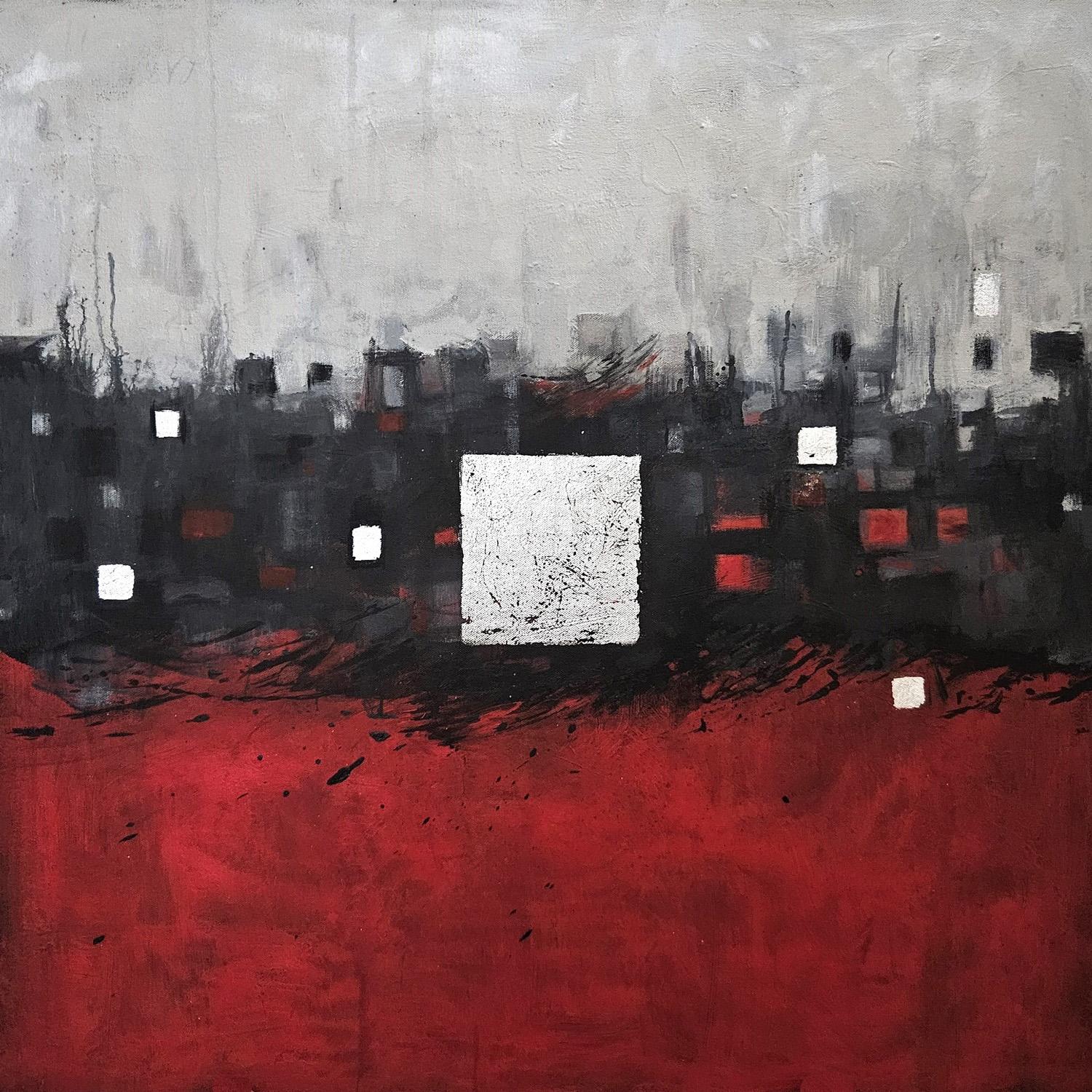 Abstract Painting di Leslie Ann Butler - Acqua brillante, pittura astratta