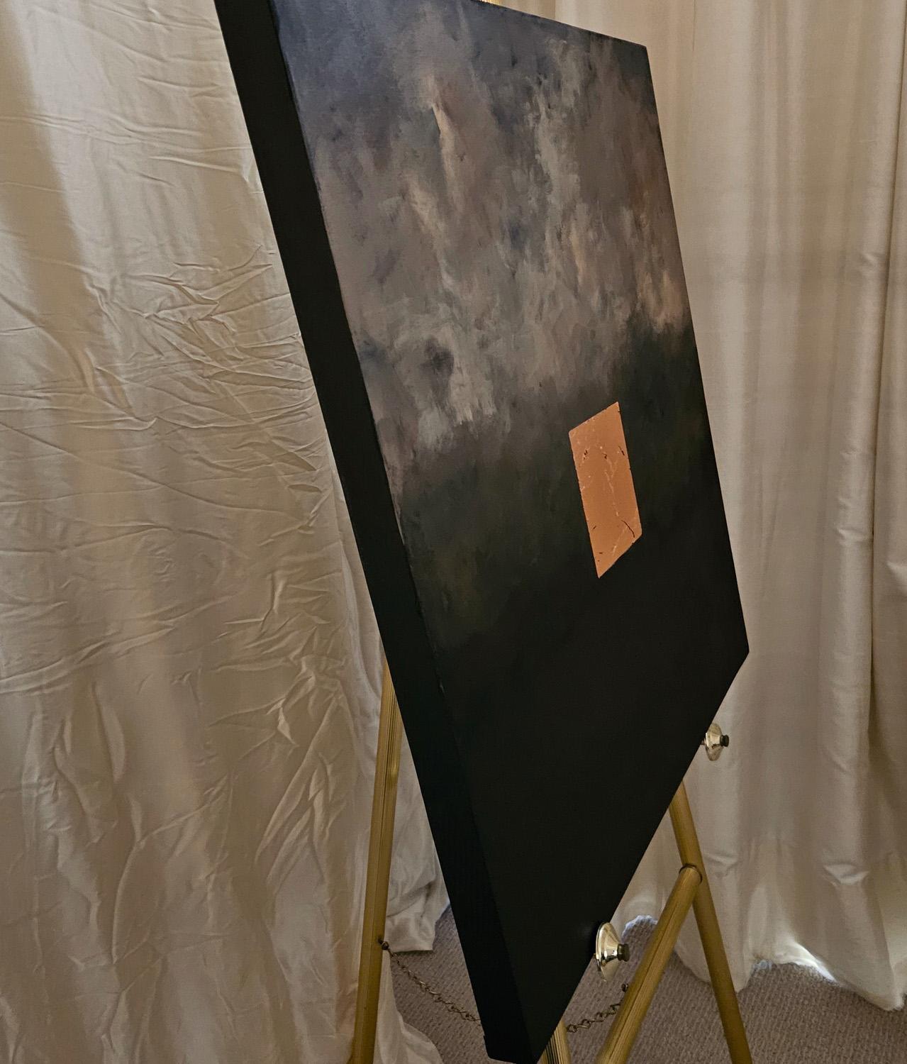 Honey and Smoke, Abstrakte Malerei – Painting von Leslie Ann Butler