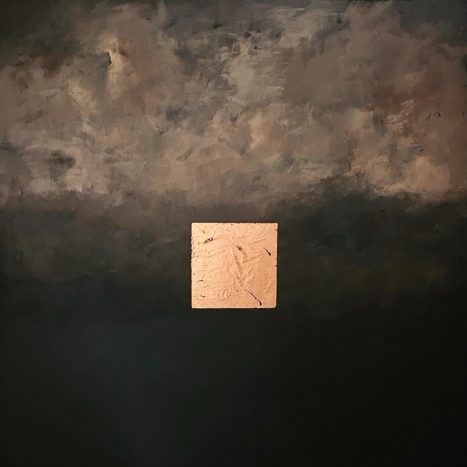 Leslie Ann Butler Abstract Painting – Honey and Smoke, Abstrakte Malerei