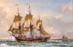 The Maryland Ship DEFENCE Chases the British Sloop OTTER Down Chesapeake Bay