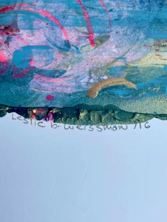 Leslie B. Weissman - Untitled Abstraction - mixed media painting on paper Signed