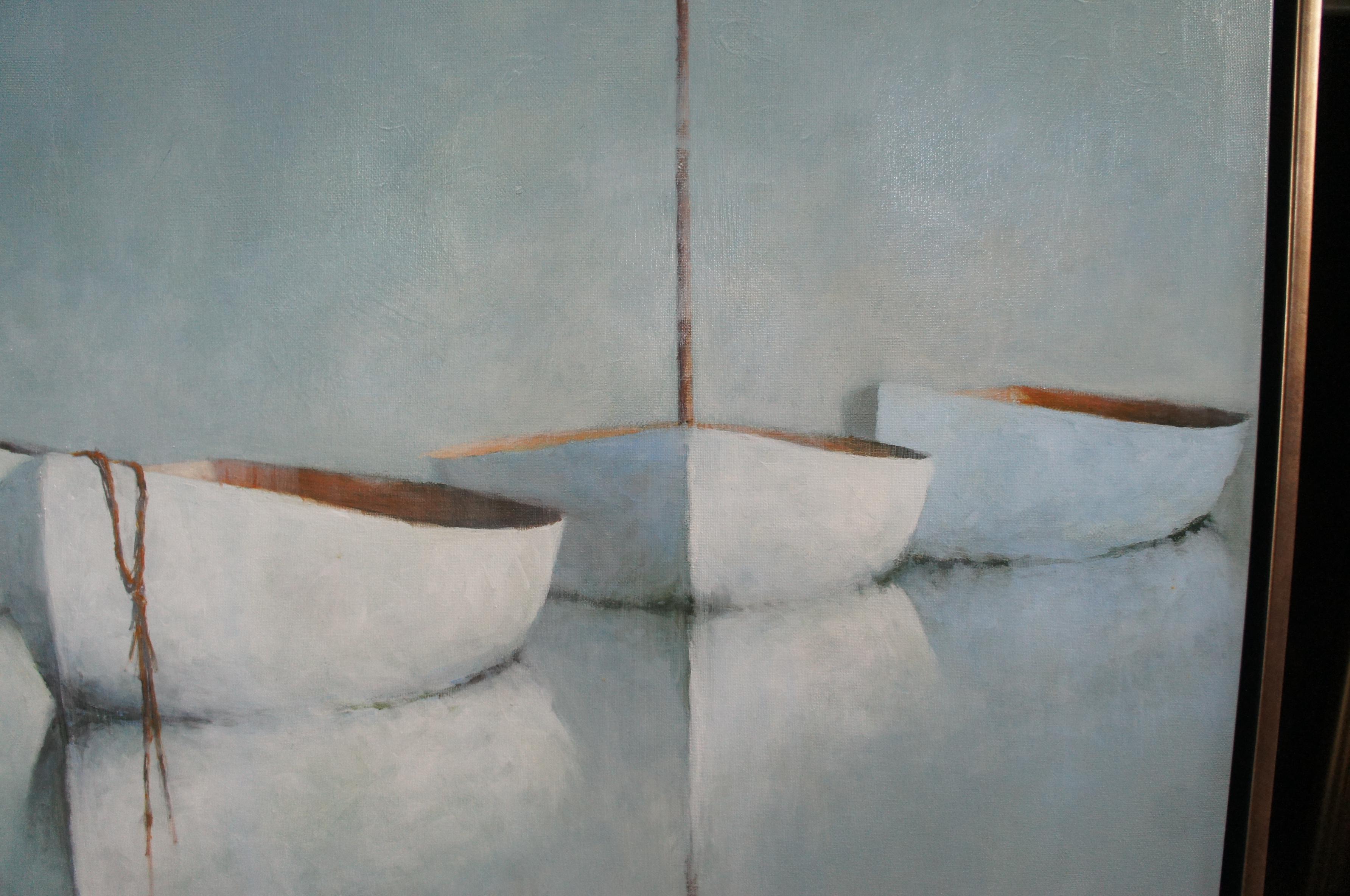 Canvas Leslie Berenson Nautical Maritime Impressionist Seascape Boat Sailboat Giclee