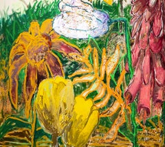 Leslie Bostrom, Redstart, Gemälde, Acryl und Öl auf Leinwand, 2018