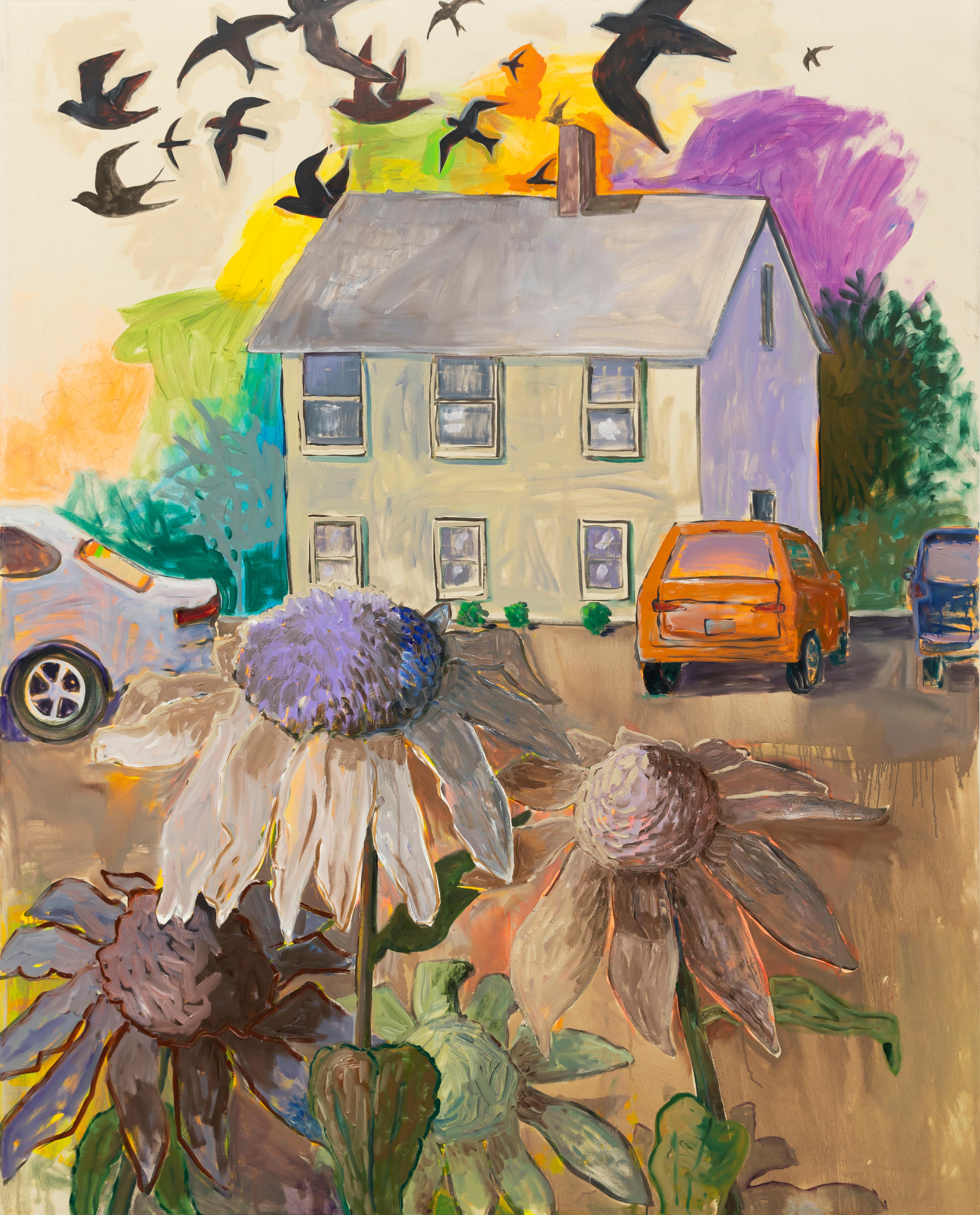 Leslie Bostrom, Quiet Afternoon, Öl auf Leinwand, 2018 im Angebot 1