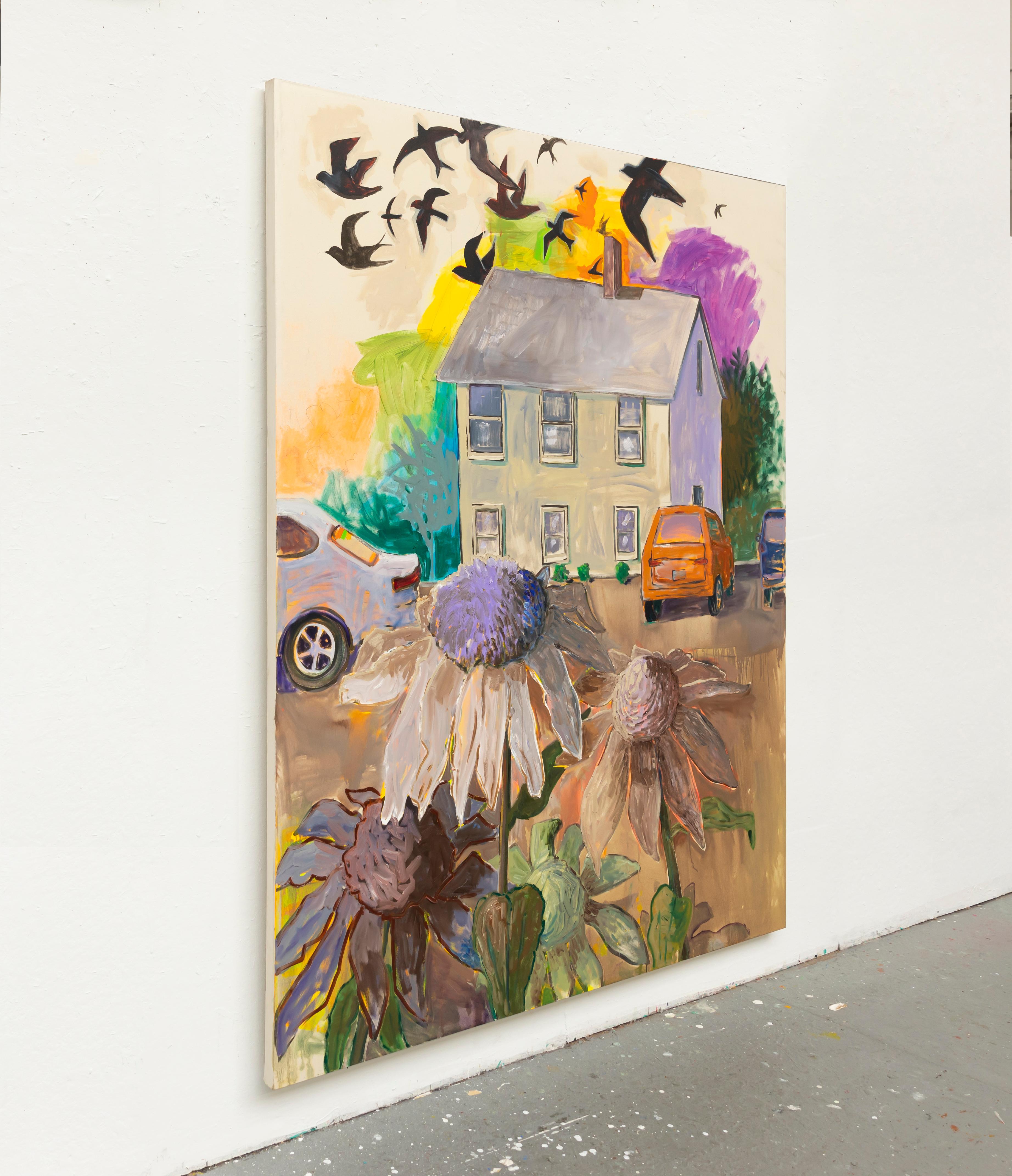 Leslie Bostrom, Quiet Afternoon, Öl auf Leinwand, 2018 im Angebot 3