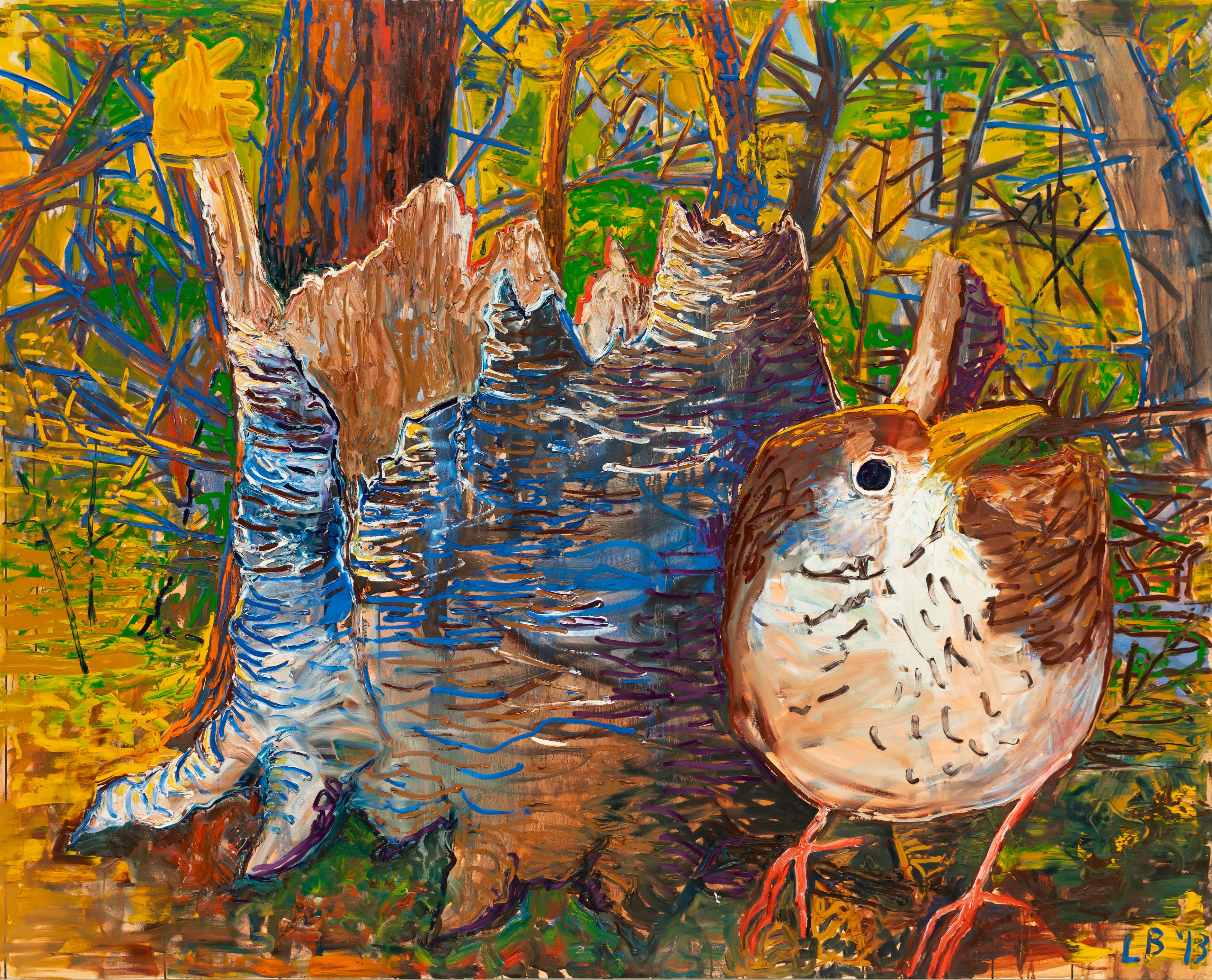 Landscape Painting Leslie Bostrom - The Yellow Grove, huile sur toile, 2013