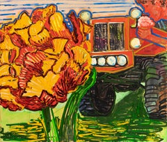 Leslie Bostrom, Tulip, Truck, Ice Cream, Oil on Canvas, 2012