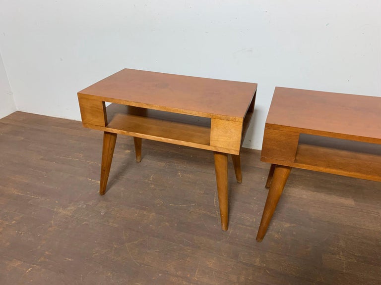 Mid-20th Century Leslie Diamond for Conant Ball End Tables Circa 1950s For Sale