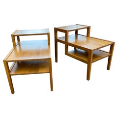 Leslie Diamond for Conant Ball Maple Endtables/ Pair
