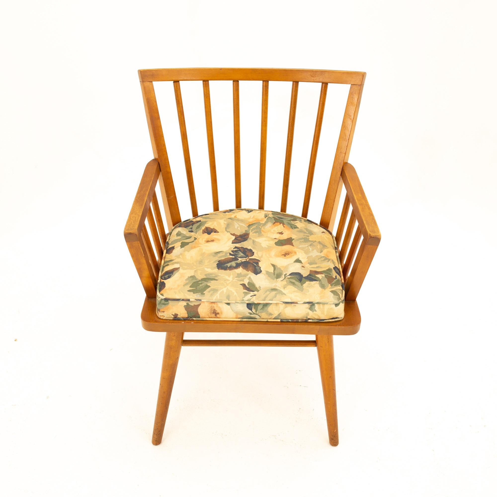 Leslie Diamond for Conant Ball Mid Century Dining Captains Chair For Sale at 1stDibs mid