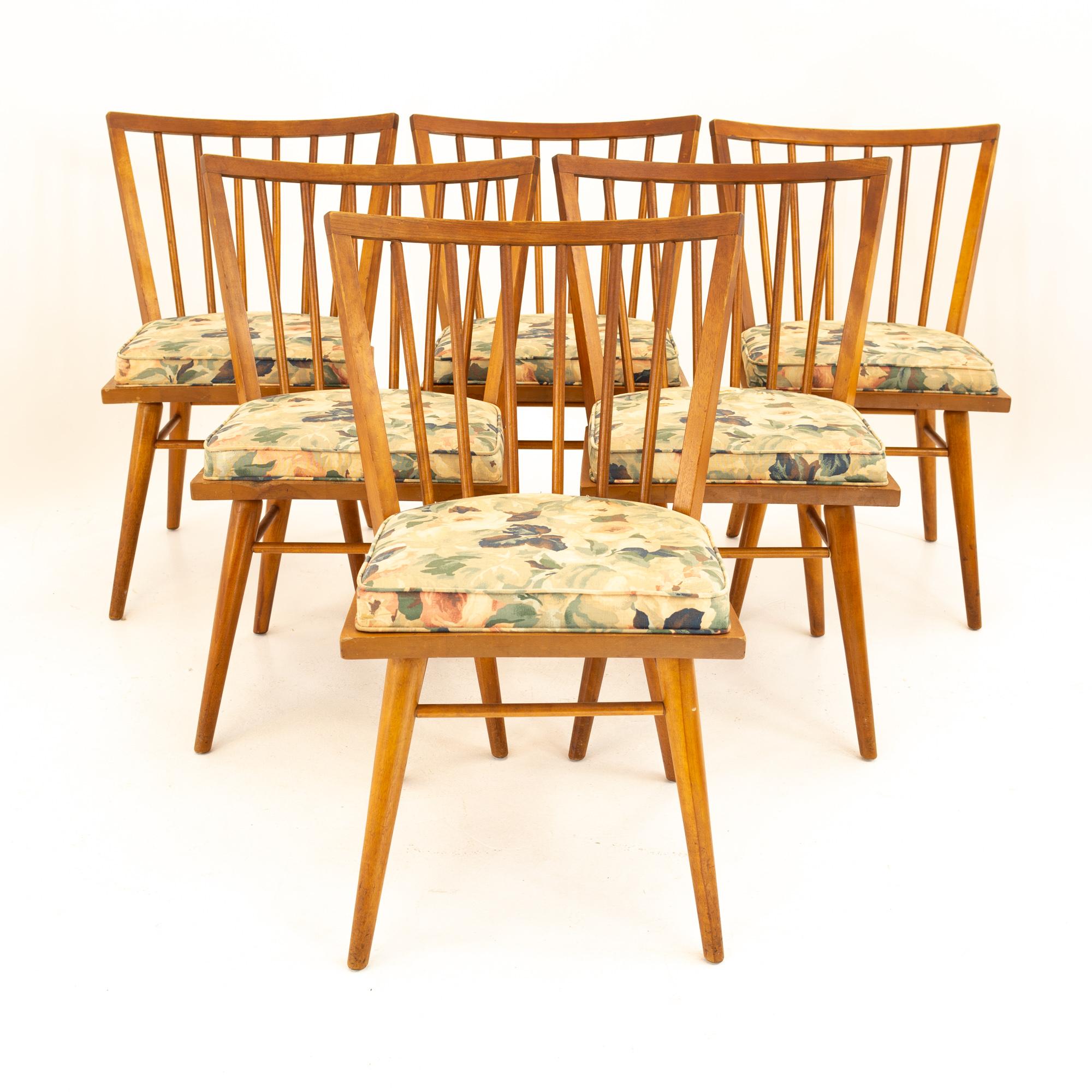 Mid-Century Modern Leslie Diamond for Conant Ball Mid Century Dining Side Chairs, Set of 6