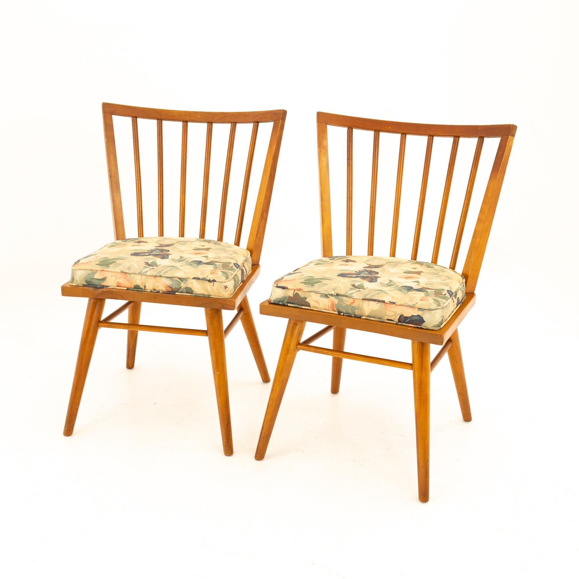 Leslie Diamond for Conant Ball Mid Century Dining Side Chairs, Set of 6 In Good Condition In Franklin Park, IL