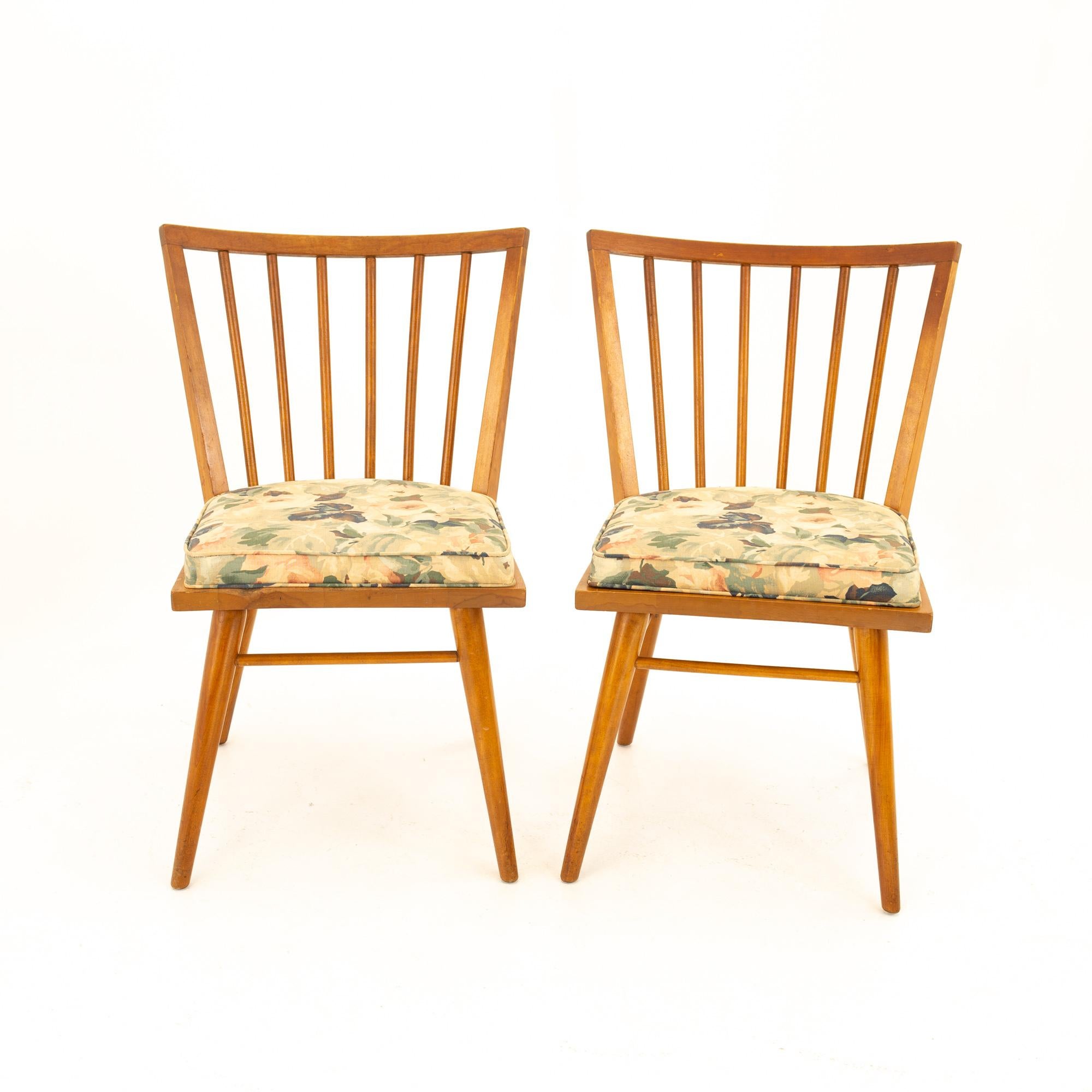 Late 20th Century Leslie Diamond for Conant Ball Mid Century Dining Side Chairs, Set of 6