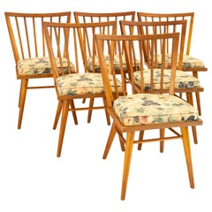 Leslie Diamond for Conant Ball Mid Century Dining Side Chairs, Set of 6