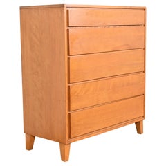 Leslie Diamond for Conant Ball Mid-Century Modern Solid Birch Highboy Dresser