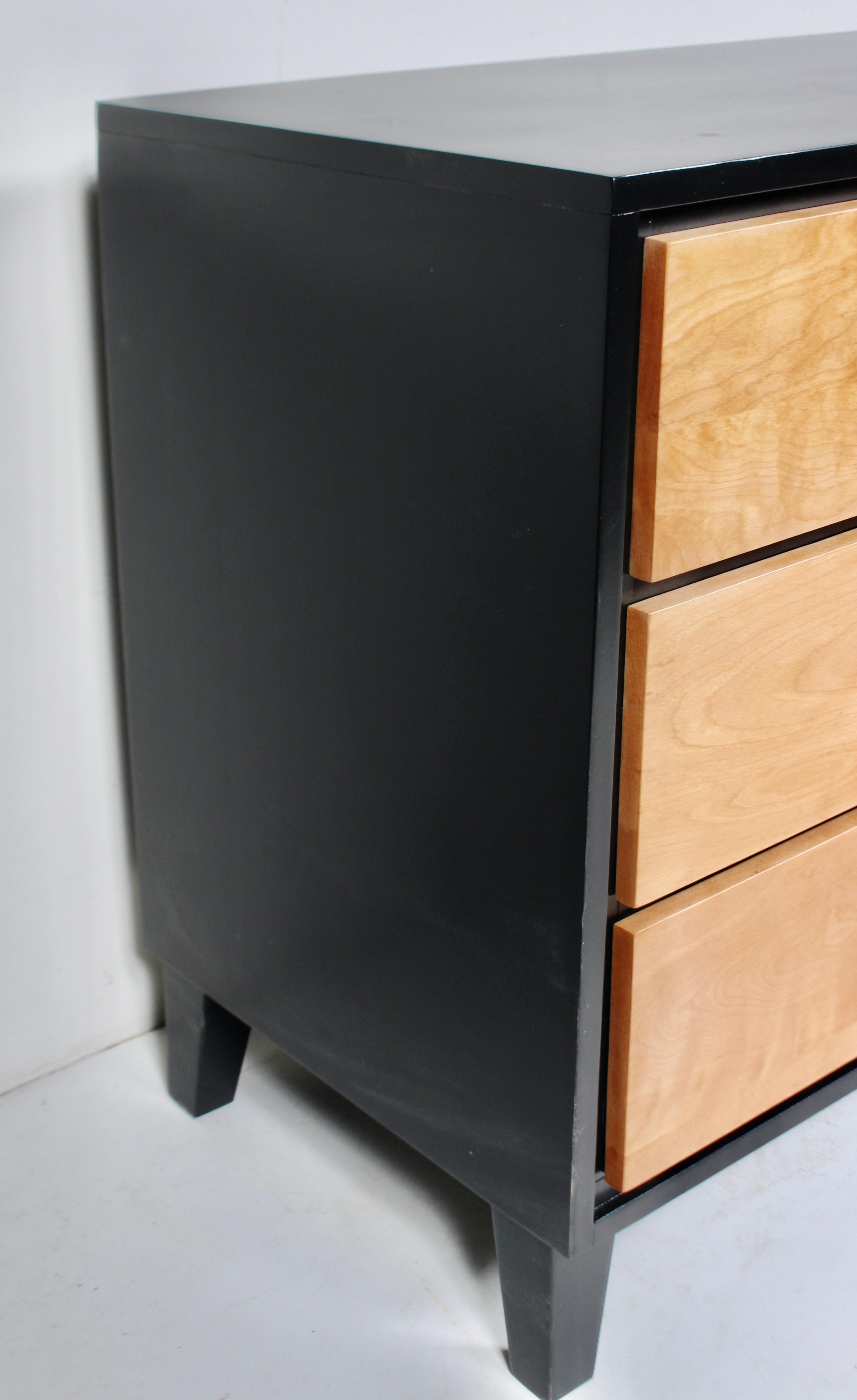 Leslie Diamond for Conant Ball Solid Birch & Black Six Drawer Dresser, 1950's 10