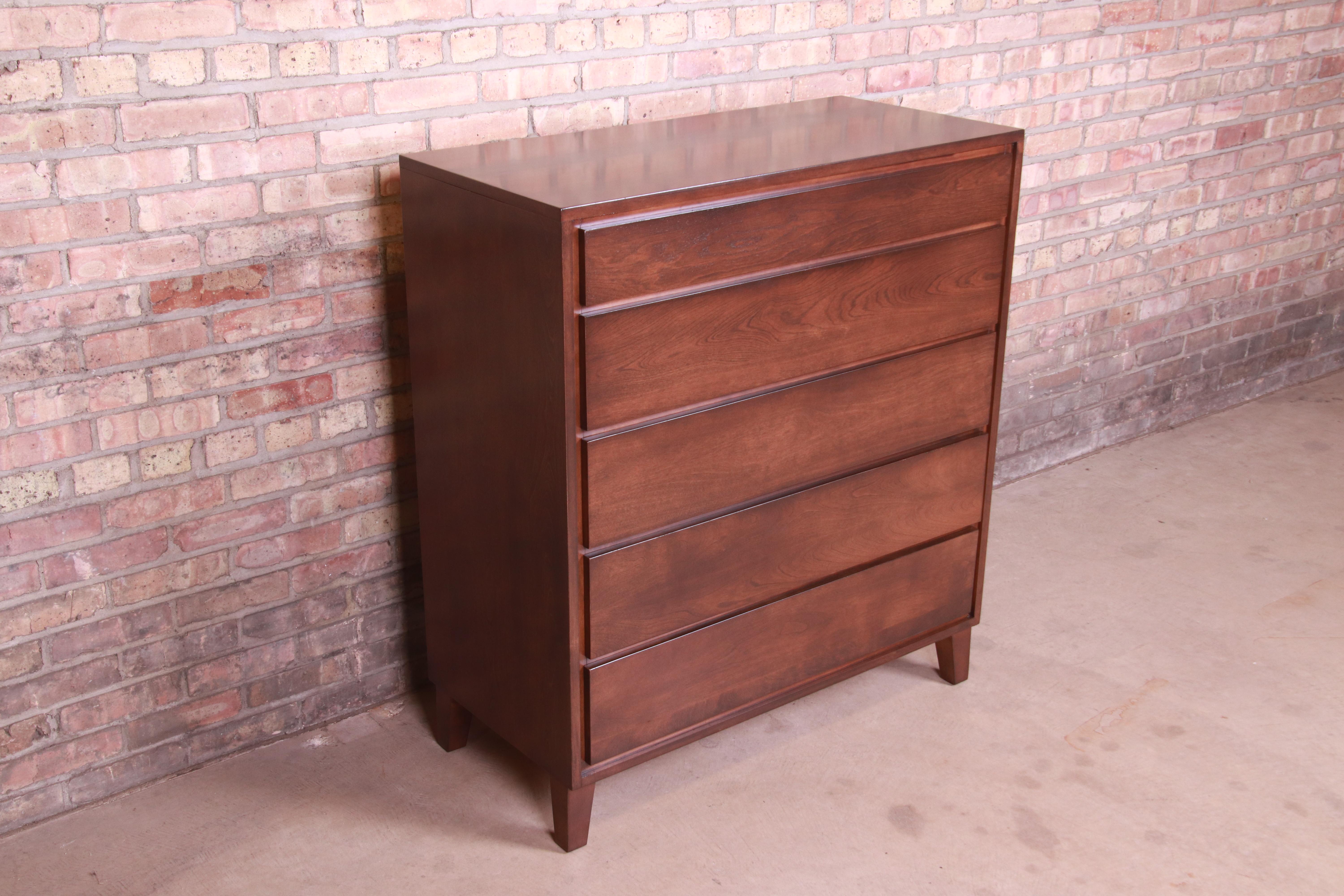 American Leslie Diamond for Conant Ball Solid Birch Chest of Drawers, Newly Refinished
