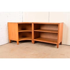 Leslie Diamond for Conant Ball Solid Birch Two-Piece Corner Bookcase, 1950s