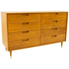 Leslie Diamond for Conant Ball Style Mid Century 8 Drawer Blonde Dresser