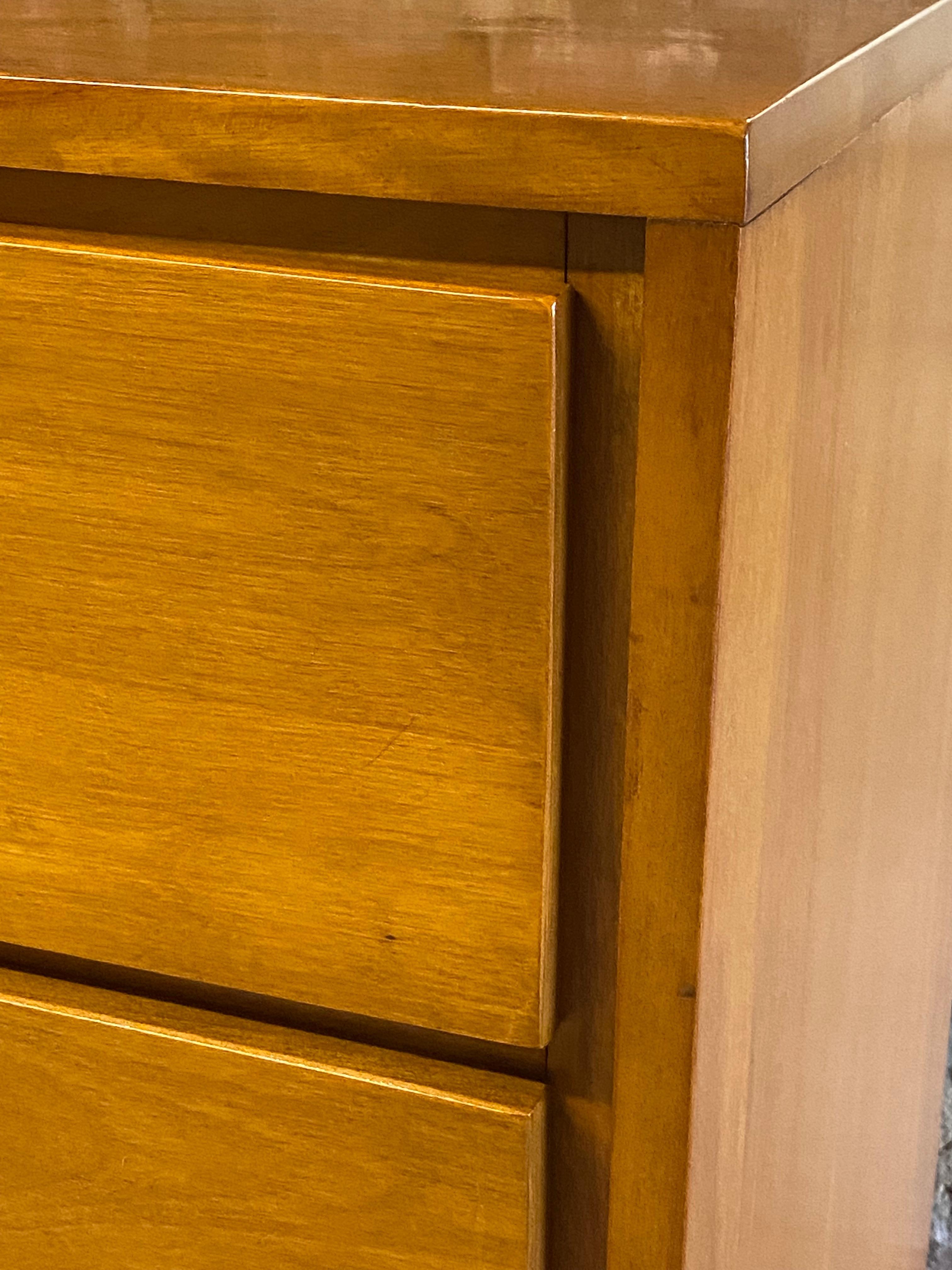 Leslie Diamond for Conant Ball Three Drawer American Modern Dressers, Pair 6