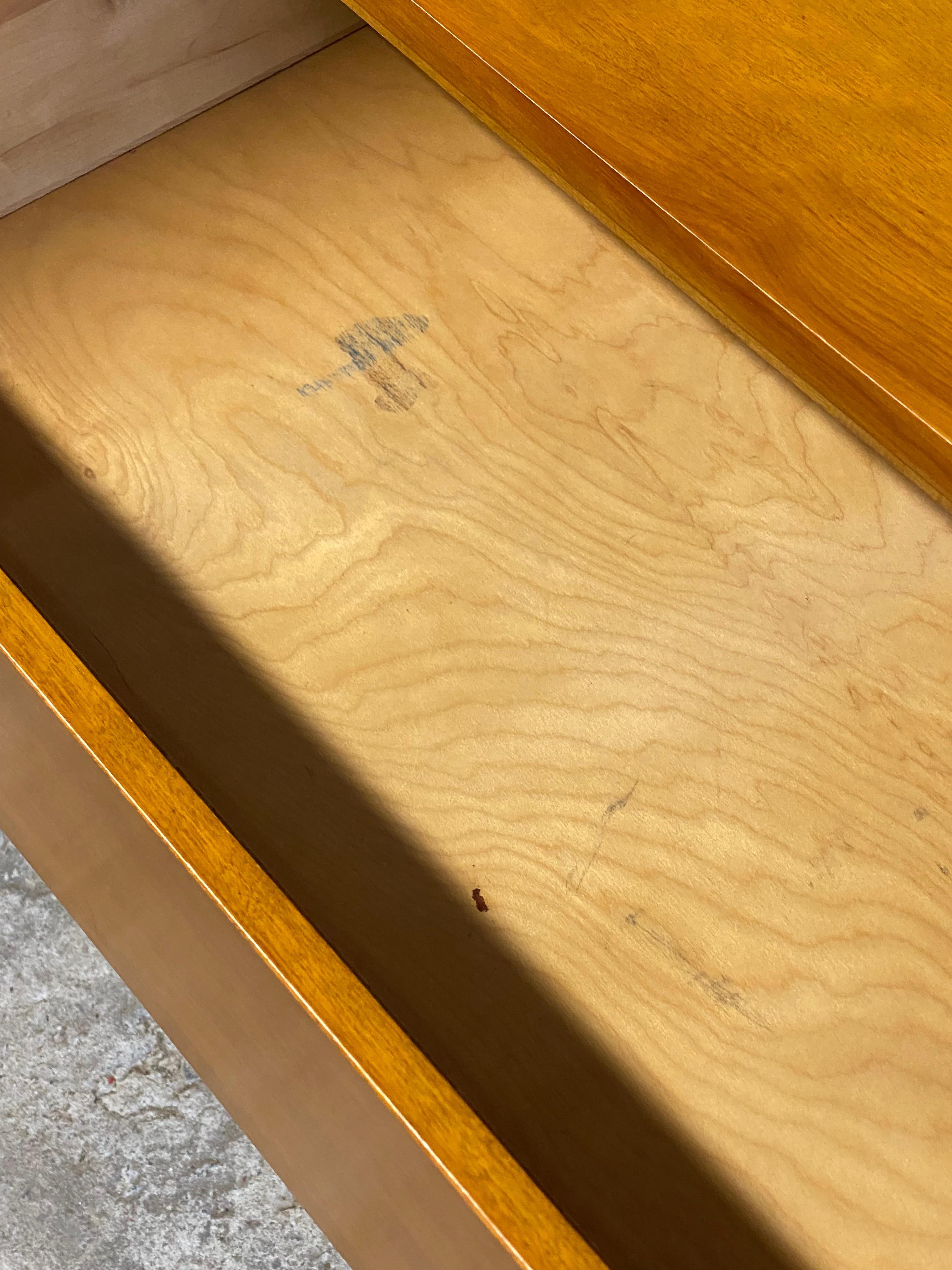 Leslie Diamond for Conant Ball Three Drawer American Modern Dressers, Pair 8