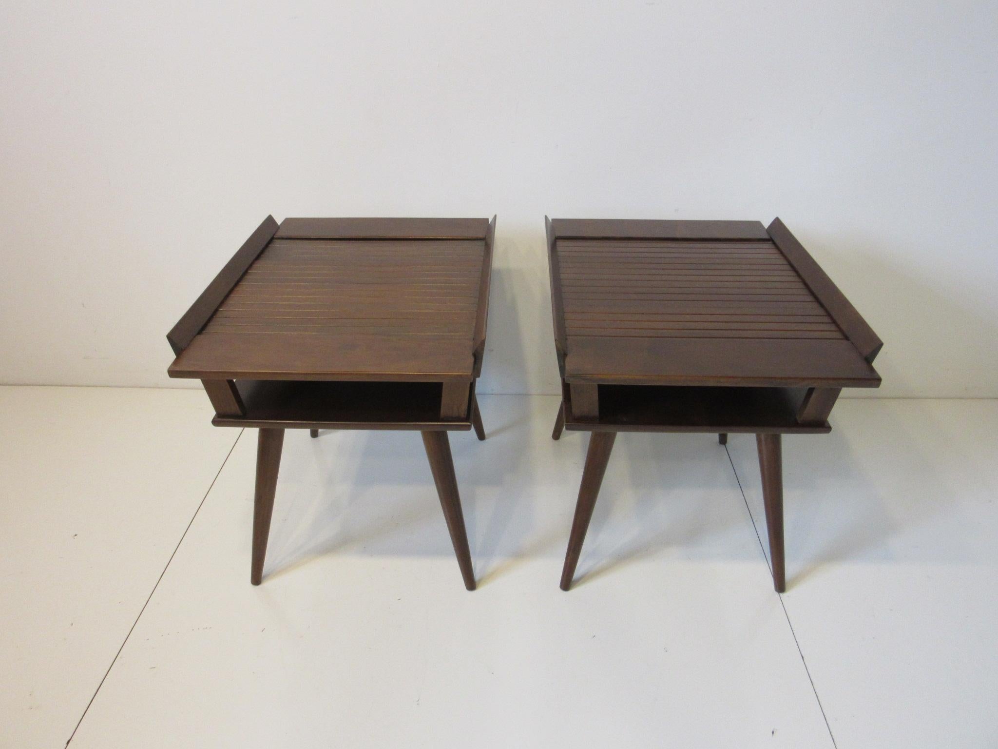 Mid-Century Modern Leslie Diamond Modernmates Side Tables / Nightstands for Conant Ball