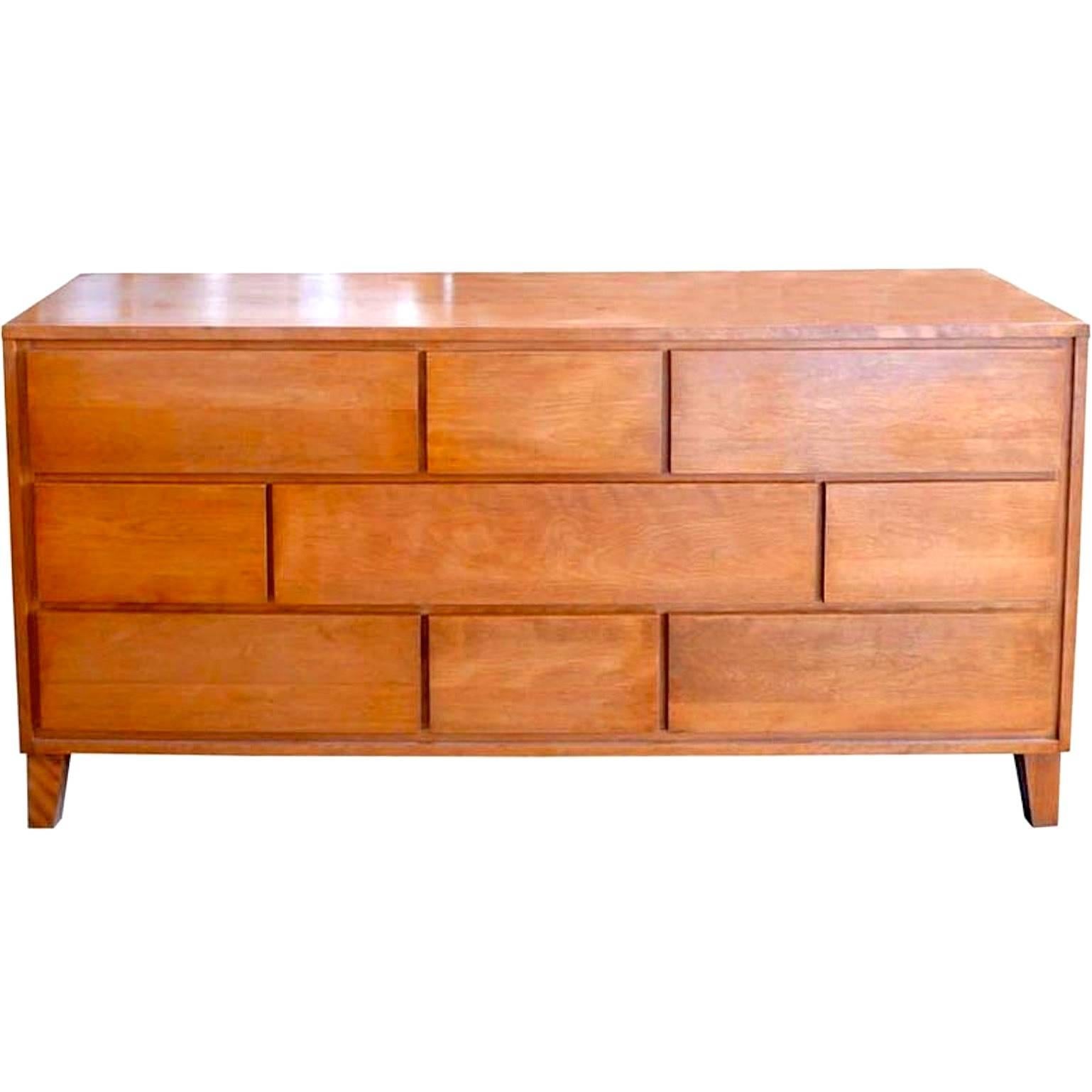 Pair Leslie Diamond ModernMates Nine Drawer Chests of Drawers by Conant Ball  In Good Condition In Hanover, MA