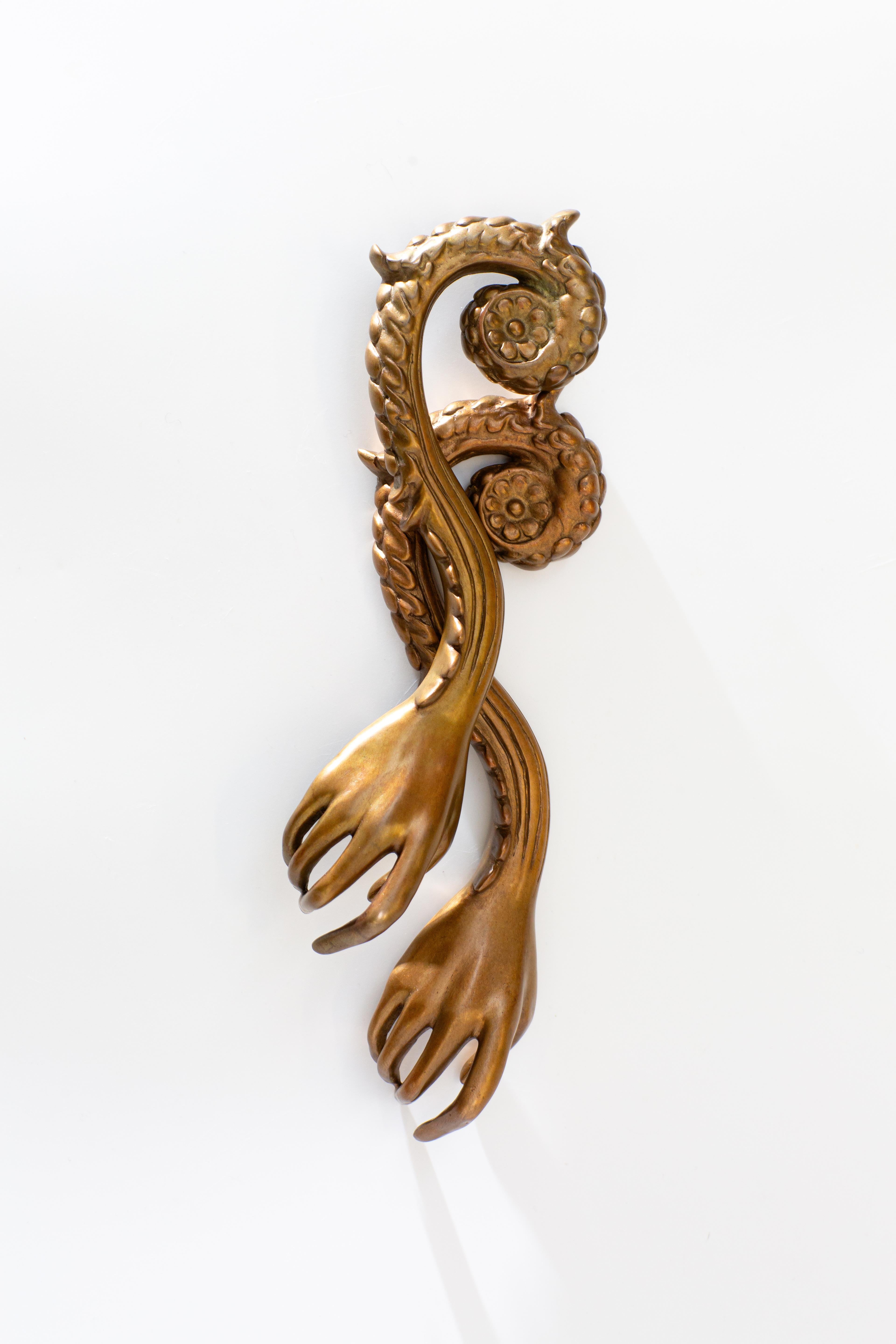 Leslie Fry, Release, Cast bronze, Edition of 10, Cuffed Series, Hand Sculptures For Sale 9