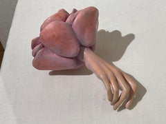 Leslie Fry, Untitled (Cuffed 2), Pink Fantastical Sculpture Of Female Hand
