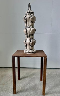 Leslie Fry_Held_2014_glazed vitreous china, pigment_Feminist Figurative_Kohler