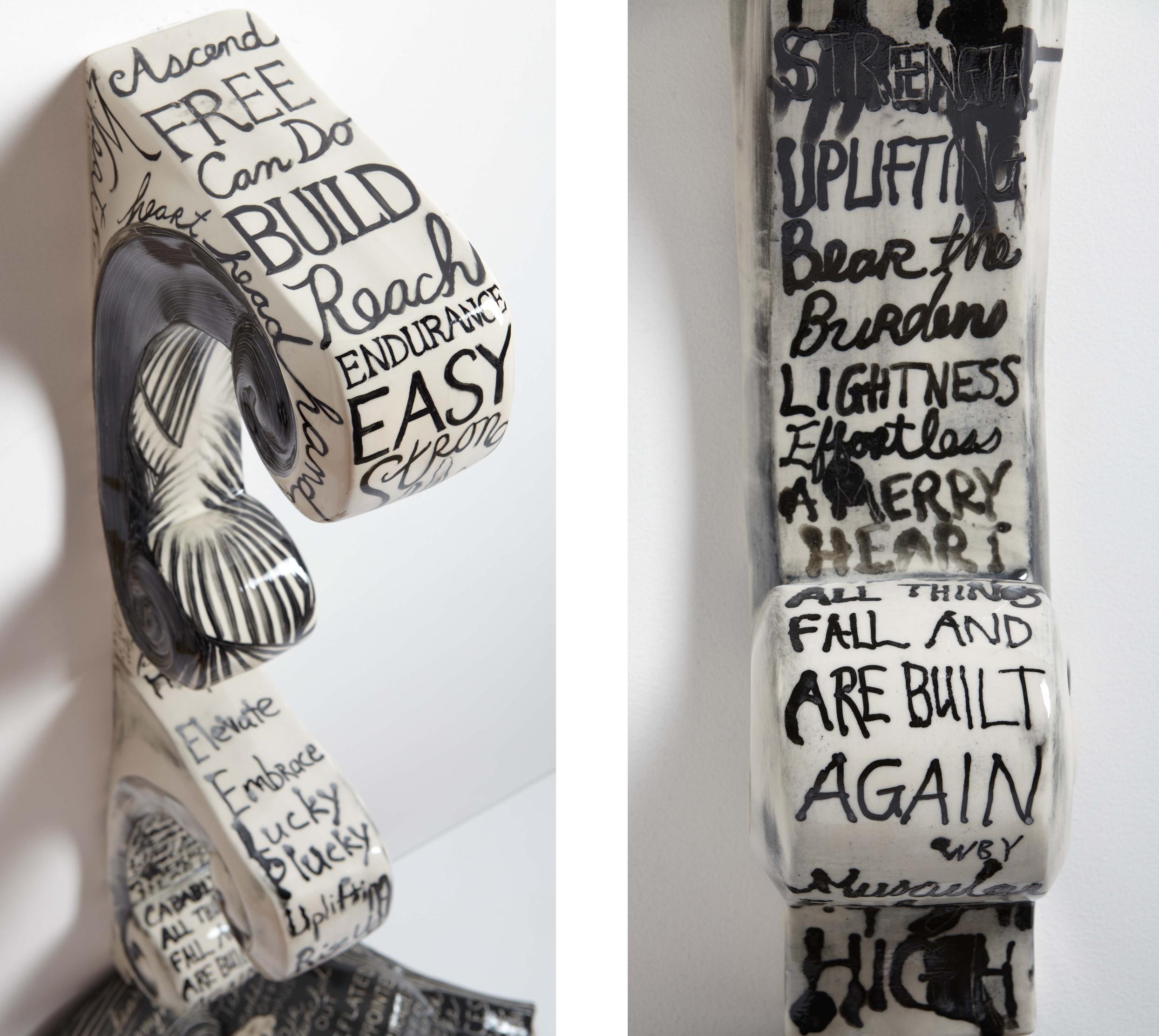 Leslie Fry_Support Duo_2014_Sculpture_Glazed Vitrious China_Koehler Artist For Sale 1