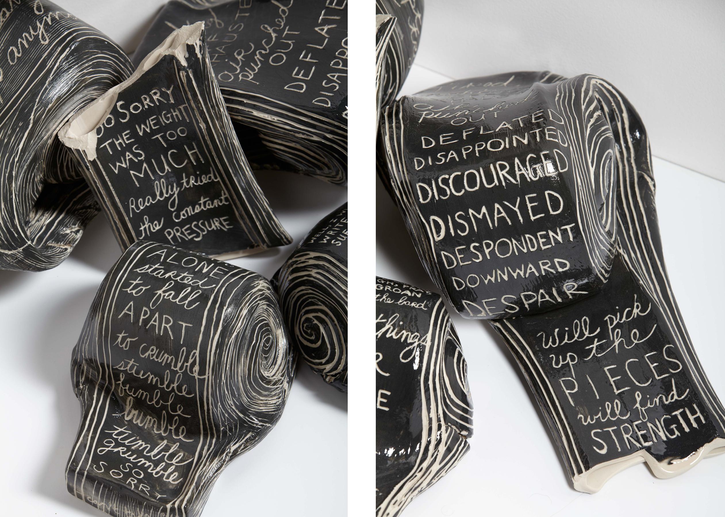 Leslie Fry_Support Duo_2014_Sculpture_Glazed Vitrious China_Koehler Artist For Sale 2