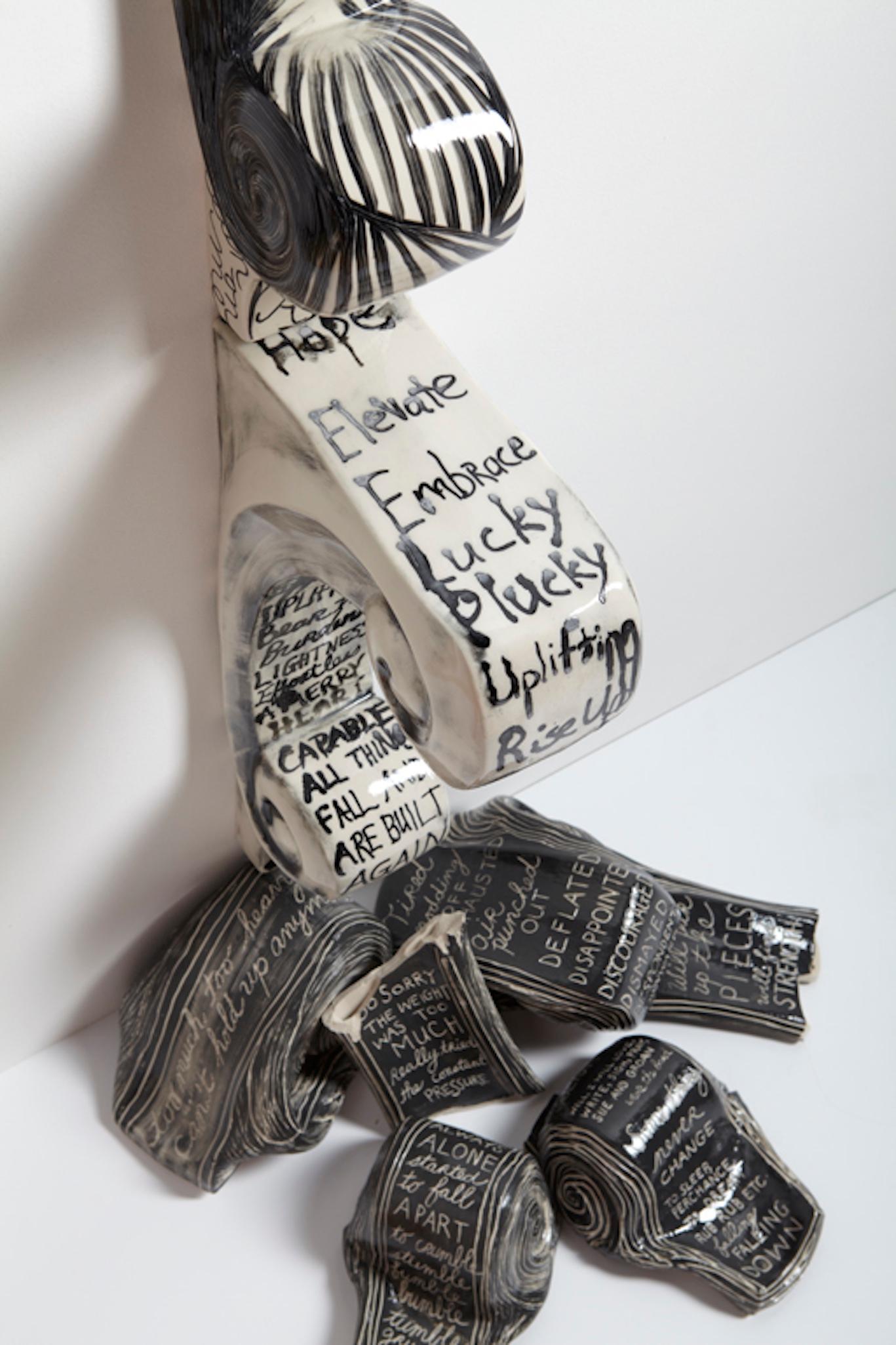 Leslie Fry_Support Duo_2014_Sculpture_Glazed Vitrious China_Koehler Artist For Sale 5