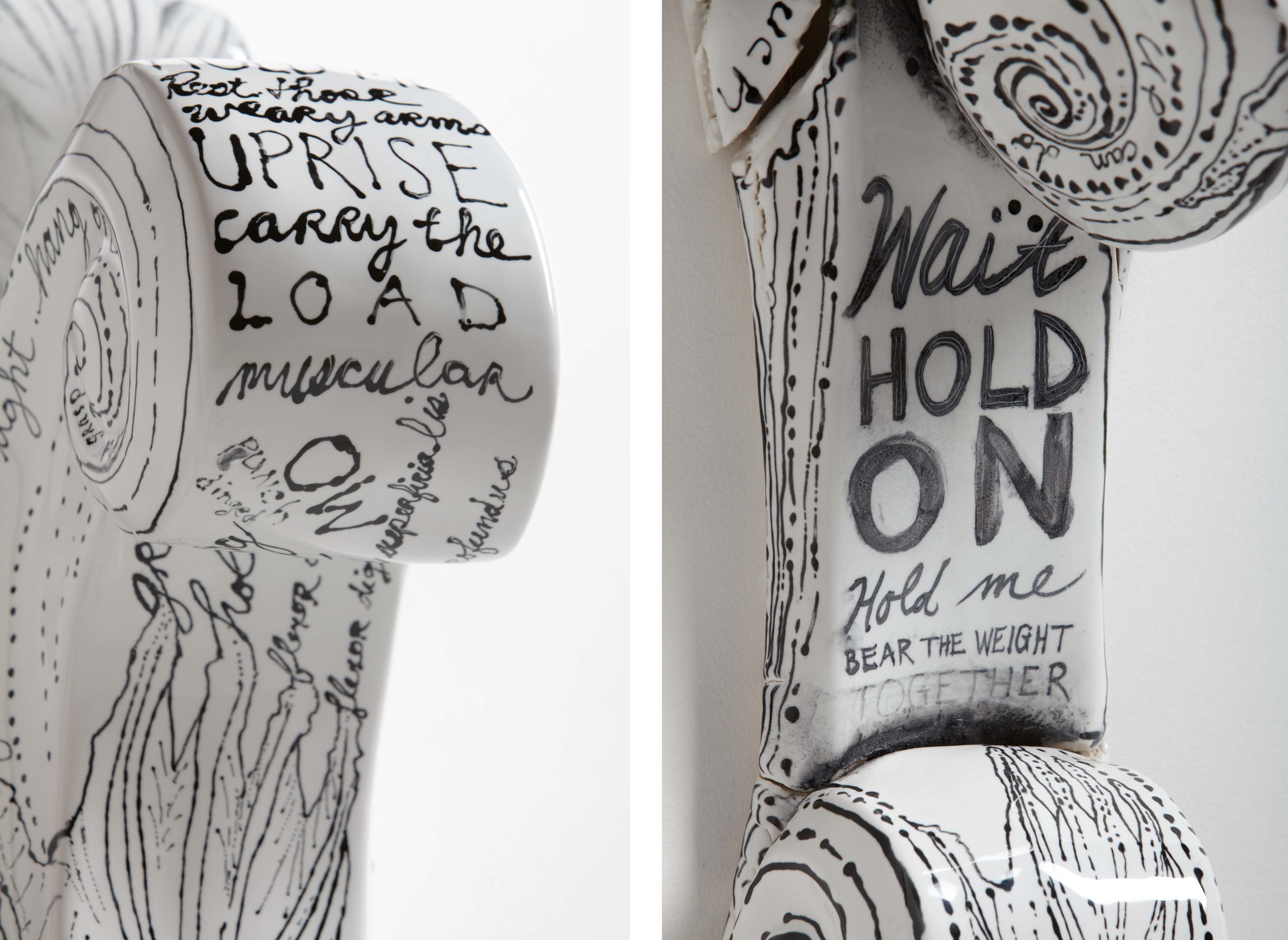 Leslie Fry_Support Quartet_2014_Sculpture_Glazed Vitrious China_Koehler Artist For Sale 2