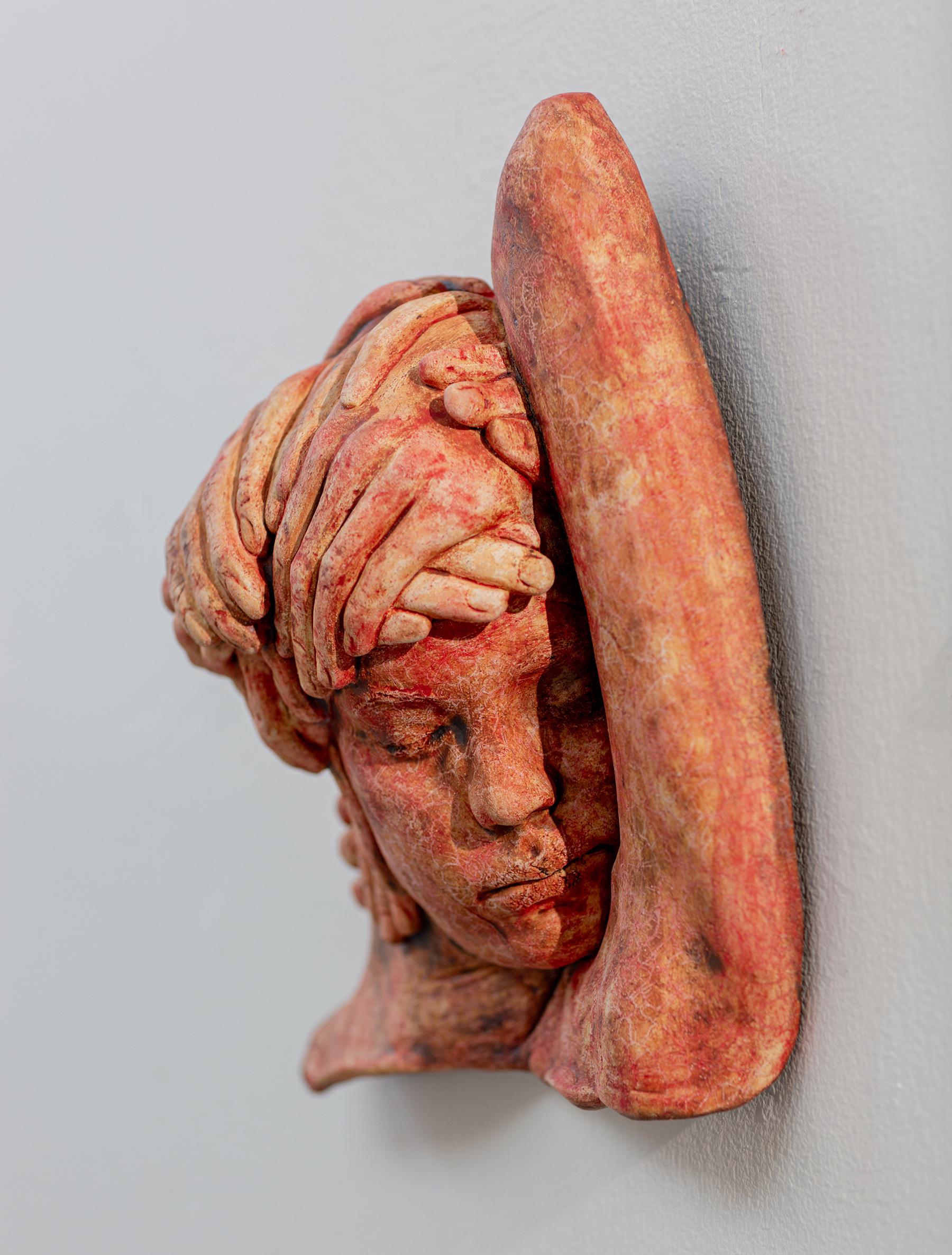Leslie Fry_Touched_2025_Ceramic sculpture_Portraiture For Sale 2