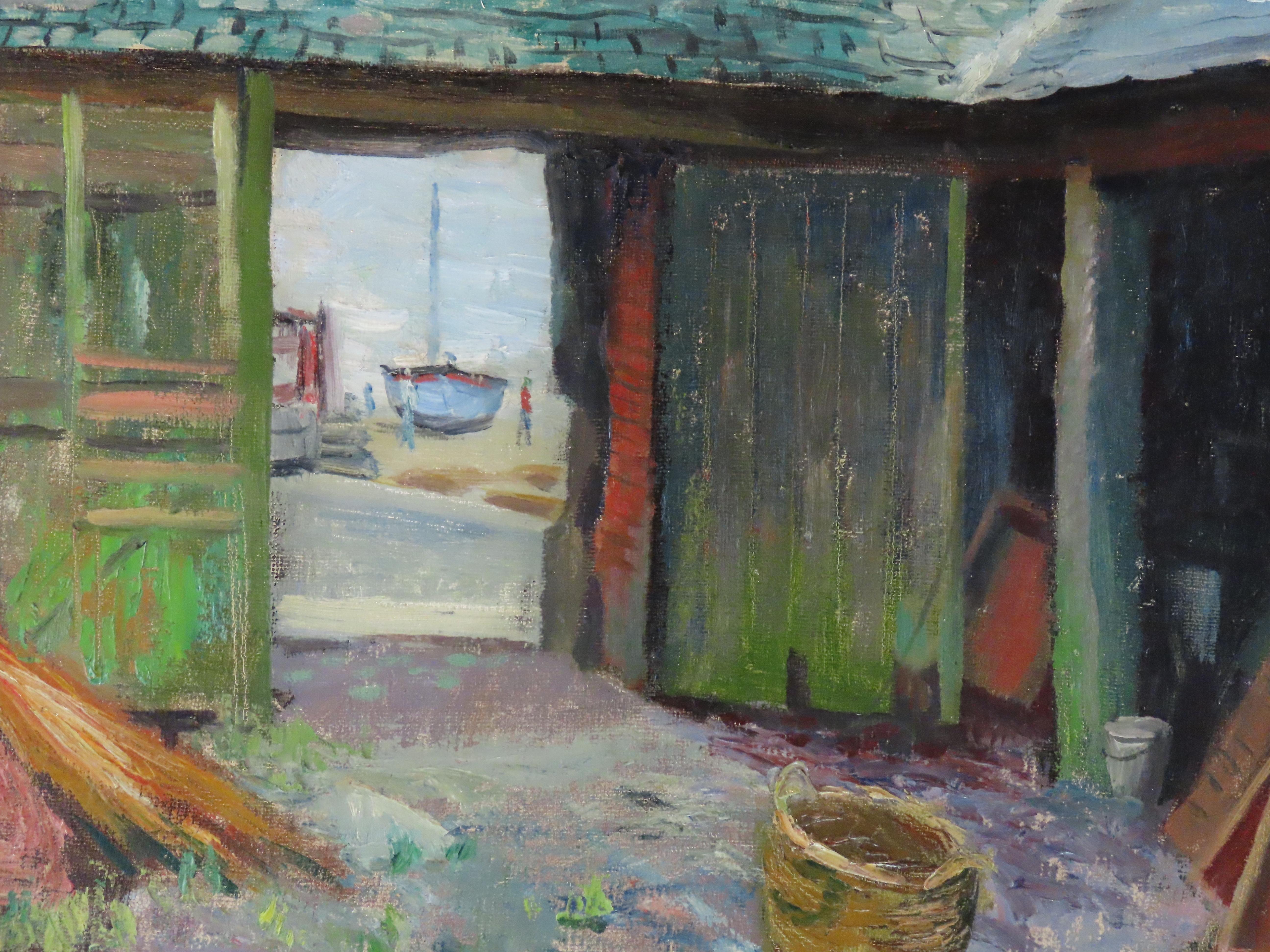 Leslie Hall Woollatt, 1905 - 1974.
Ein Maler und Bildhauer, der an der Nottingham School of Artistics studierte. Er stellte an der Royal Academy, dem Royal Institute und der Nottingham Society of Artists aus. Provenienz: aus einer großen Sammlung