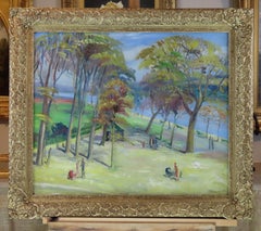 Original Oil on Canvas, Leslie Hall Woollatt. "The Path by the River"
