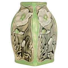 Leslie Harradine & Bessie Newbery Doulton Lambeth Art Nouveau Poppy Design Vase