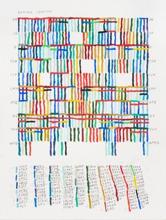 « Before Leaving » 2024 acrylique gouache, crayon, encre sur panneau 12 x 9 pouces.