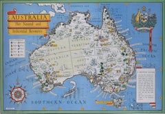 Australia Original Vintage Propaganda Poster post WW2 MacDonald Max Gill