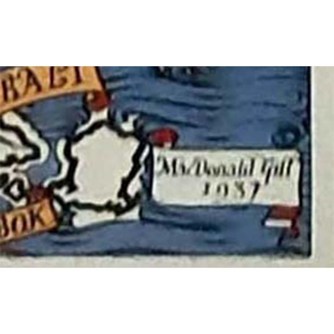 Originalkarte von MacDonald Gill aus dem Jahr 1937 mit dem Titel A Great Industry Where Our Tea Comes im Angebot 1
