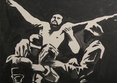 Prisoner III, Modern Monotype Etching with Aquatint by Leslie Machinist