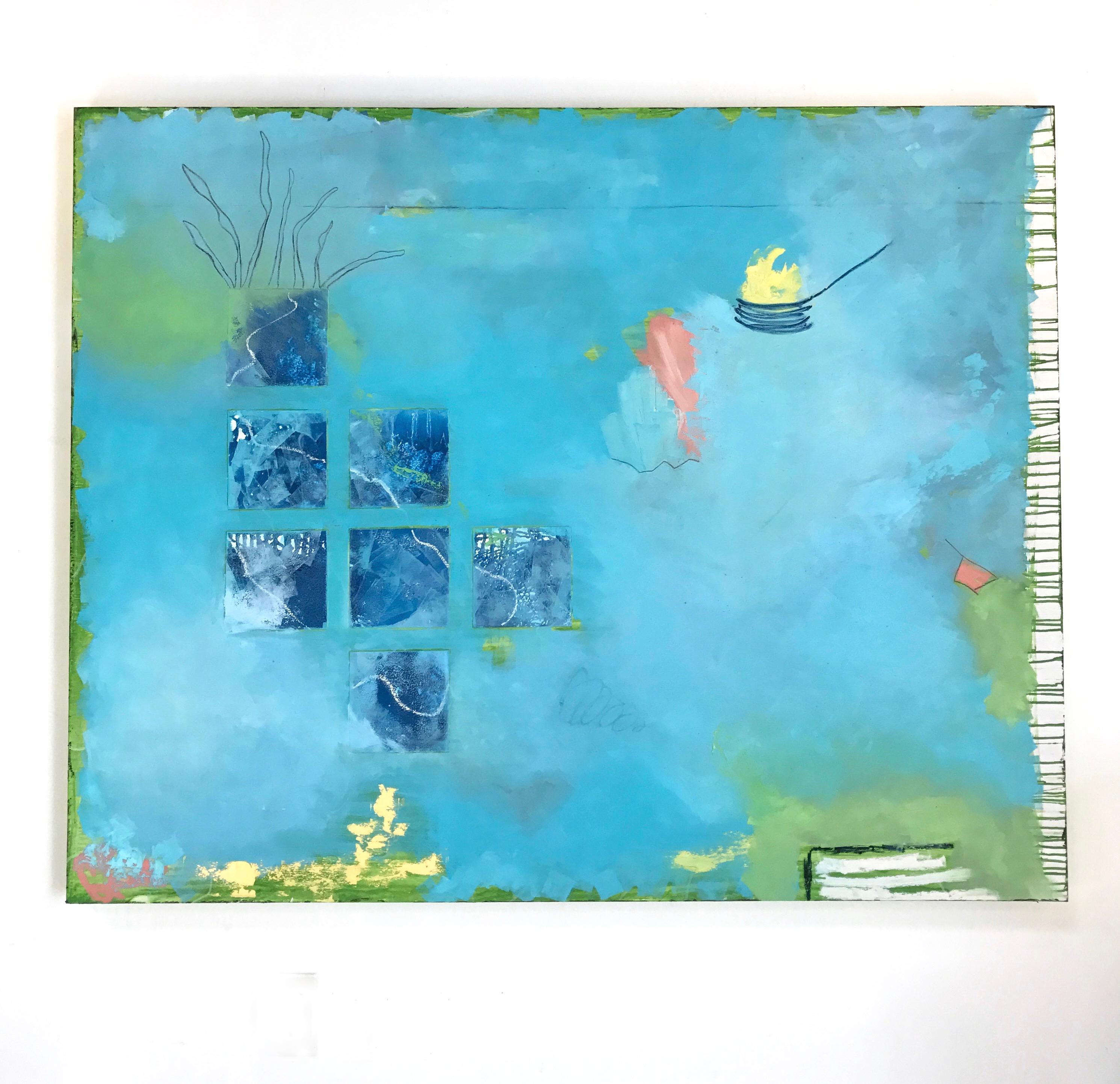 <p>Artist Comments<br />I created this piece after doing a long distance swim from a buoy to shore.  Three days later a great white shark tipped over a kayaker in the same area that we had done our swim.  This piece has the beauty, the unknown, and