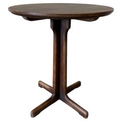 Leslie Oak Accent Table by Bloom Home Inc, Vintage Brown Finish, 23.5"